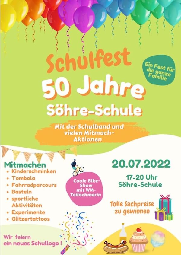 Plakat 50 Jahre Söhre Schule